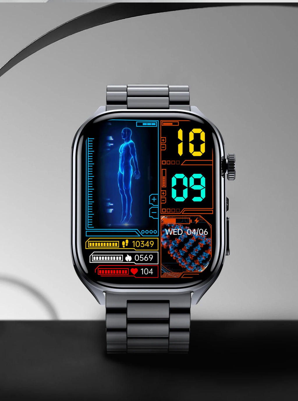 New Accurate Blood Pressure Smart Watch Uric Acid ECG+PPG Blood Oxygen Body Analysis Body Fat LED Flashlight smart watches 2025