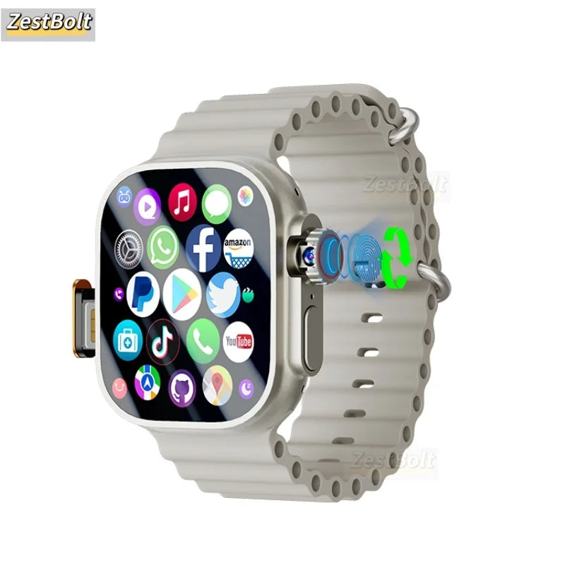 DW100 Pro+ 5G Android Smartwatch Touch ID Smart Watch With Rotary Camera 2.29inch Amoled Screen GPS WIFI NFC Google Play Store