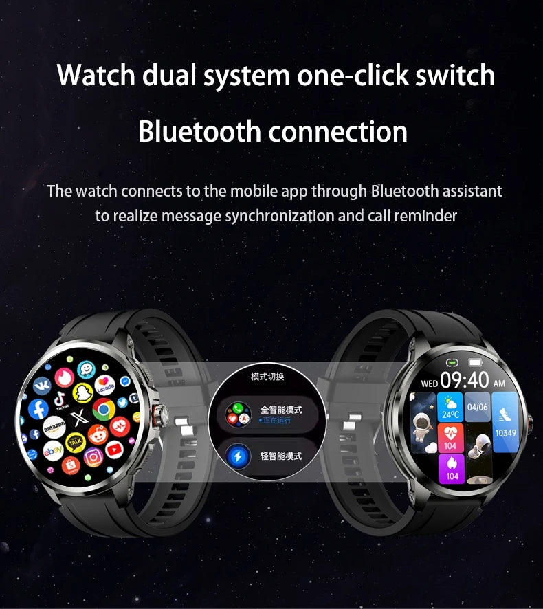 Original H99 Smart Watch Android Watches 1.95inch Amoled Screen Men's Smartwatch With 190° Rotary Camera GPS WIFI Sim Card Slot