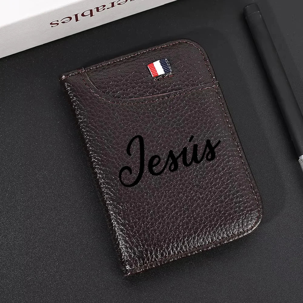 Customized Name Portable Super Slim Soft Wallet PU Leather Credit Card Wallet Purse Card Holders Men Wallet Thin Small Wallets