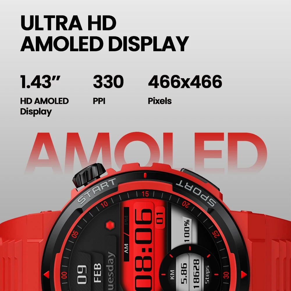 New Zeblaze Ares 3 Plus 1.43'' HD AMOLED Display Smartwatch Voice Calling New 3D Interactive 100+ Sports Modes Smart Watch Men