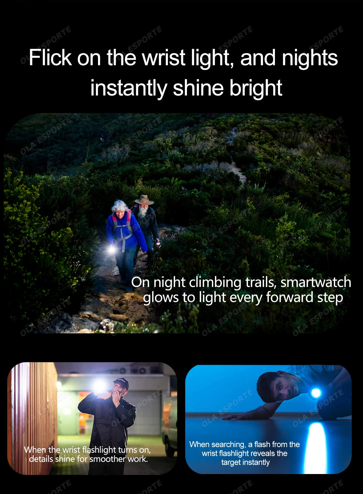 2025 New Men's GPS Sports Smart Watch 1.53'' AMOLED Display LED Flashlight Heart Rate Bluetooth Call 5ATM Waterproof Smartwatch