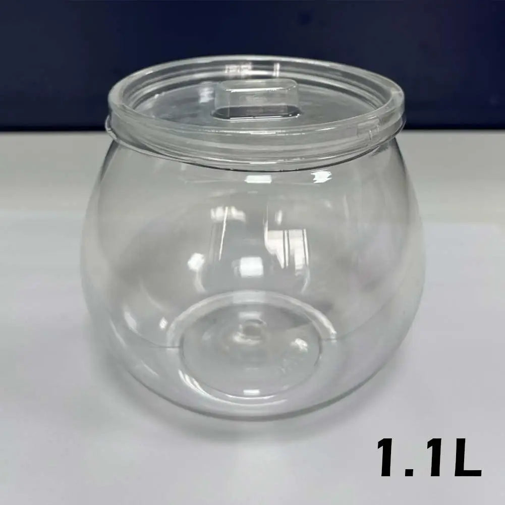 1pc Flour Grains Candy & Cookie Jar Hard and Smooth Plastic Pot with Lids Clear Airtight Food Storage Canister