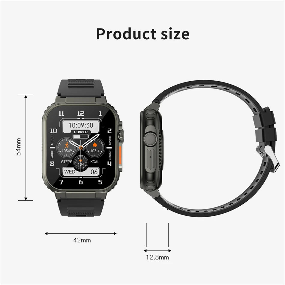 LIGE 600mAh high-Capacity Smart Watch Ultra Watch Men Bluetooth Call TWS Local Music Smartwatch Sport IP68 Waterproof Watches