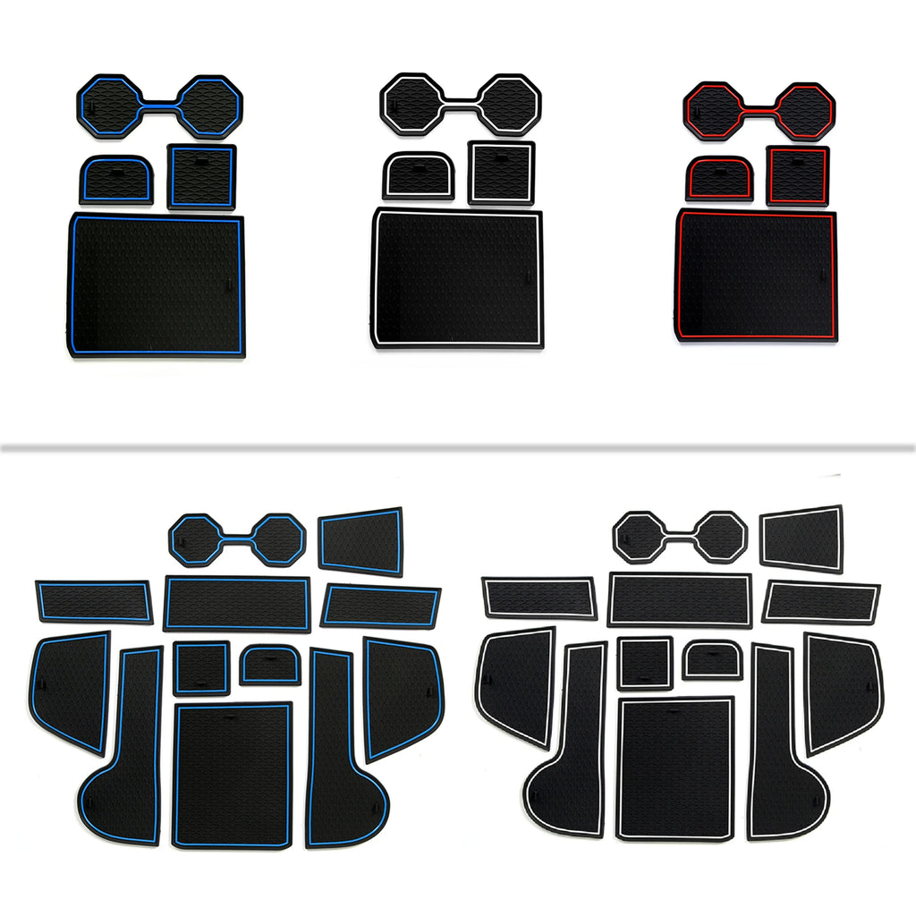 for VW Volkswagen POLO MK6 AW 2018-2023 Anti-slip Gate Slot Mat Car Door Groove Cup Pad Interior Accessories