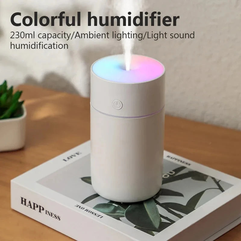 HOMEFISH Colorful Portable Mini Air Humidifier USB Rechargeable Wireless Home Car Aroma Diffuser Essential Oil Atomizer