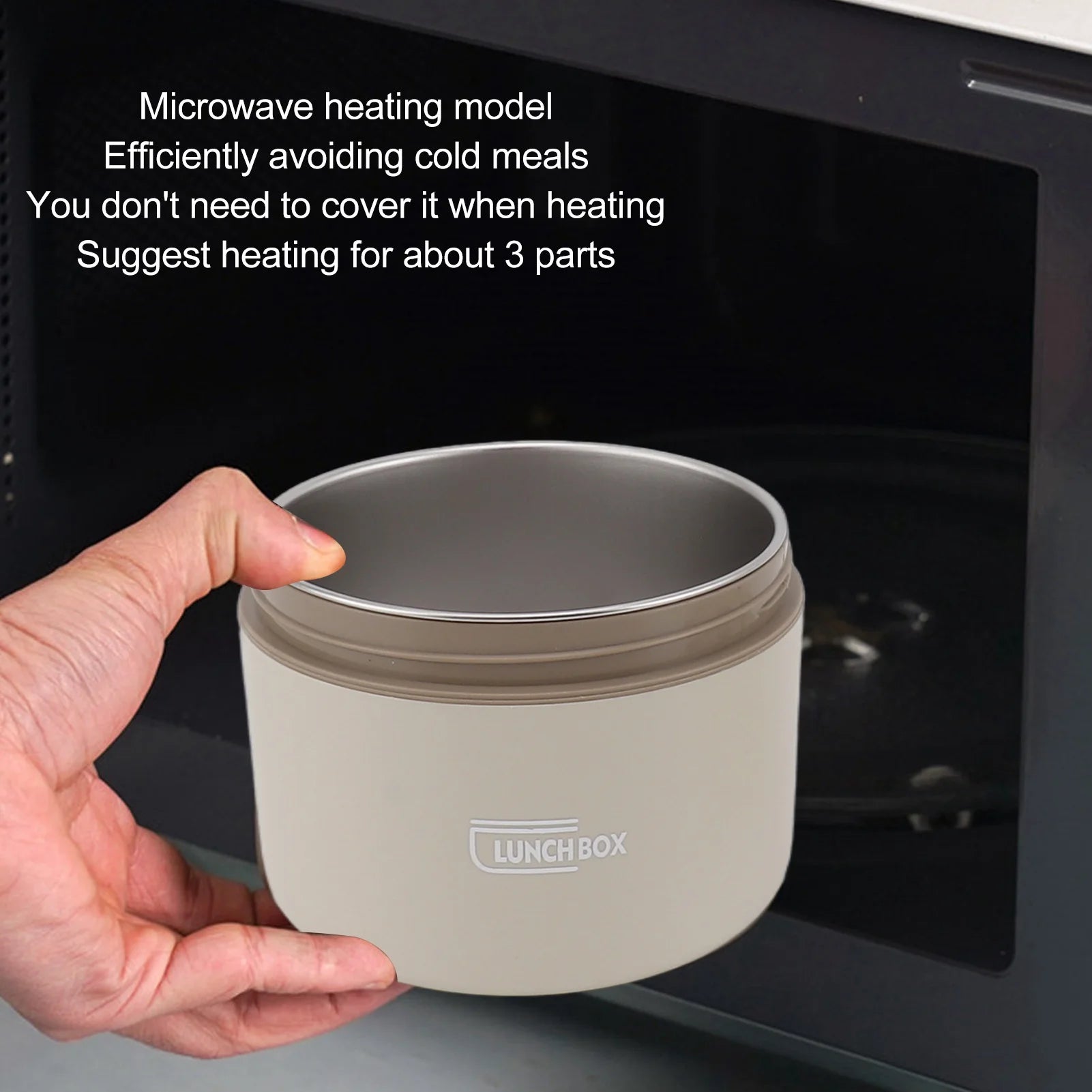 550ml Stainless Steel Insulated Bento Lunch Box Stackable 2 Tier Round Bento Lunch Box Stainless Steel Leakproof Food Container