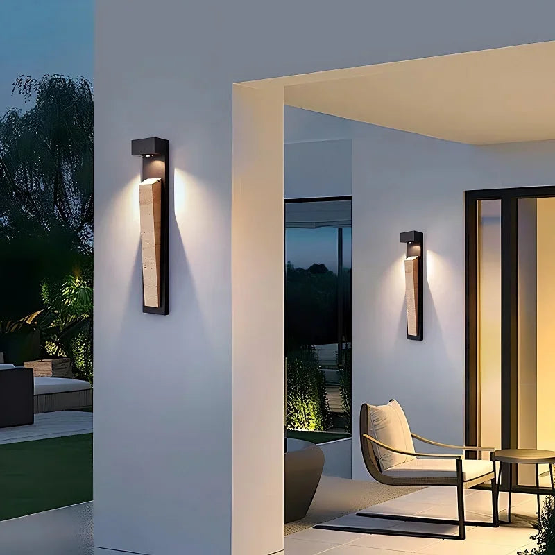 Modern Luxury Yellow Cave Stone Wall Lamp Outdoor Waterproof Wall Lamp Villa Living Room Bedroom Corridor Exterior Wall Lighting
