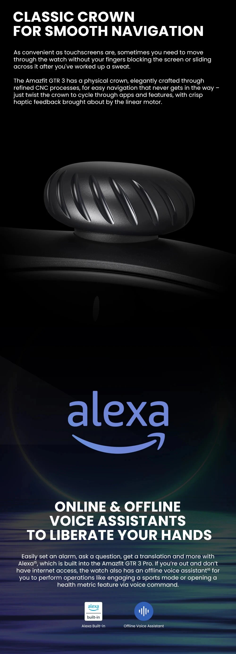 Amazfit GTR 3 Alexa Built-in Smart Watch For Men Women Play Music 1.39" AMOLED Display 21Day Battery Life Refurbished Watch