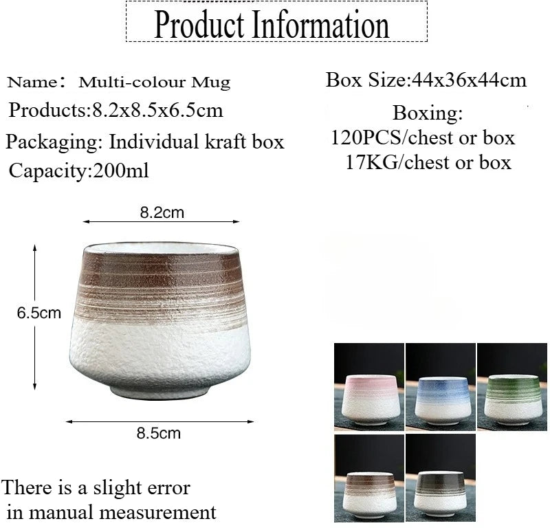 Laysda Vintage Coffee Mug 200ml ceramics Tea cup Japanese-style cafes Drinkware Stoneware Espresso for Restaurants Hotels