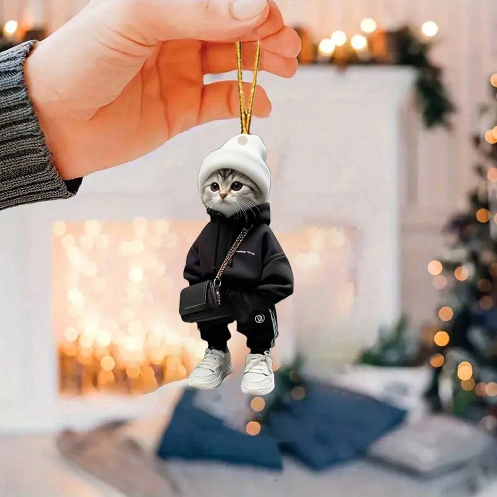 Cute and stylish cat decoration pendant, perfect car and bag accessory to use as backpack pendant, car pendant