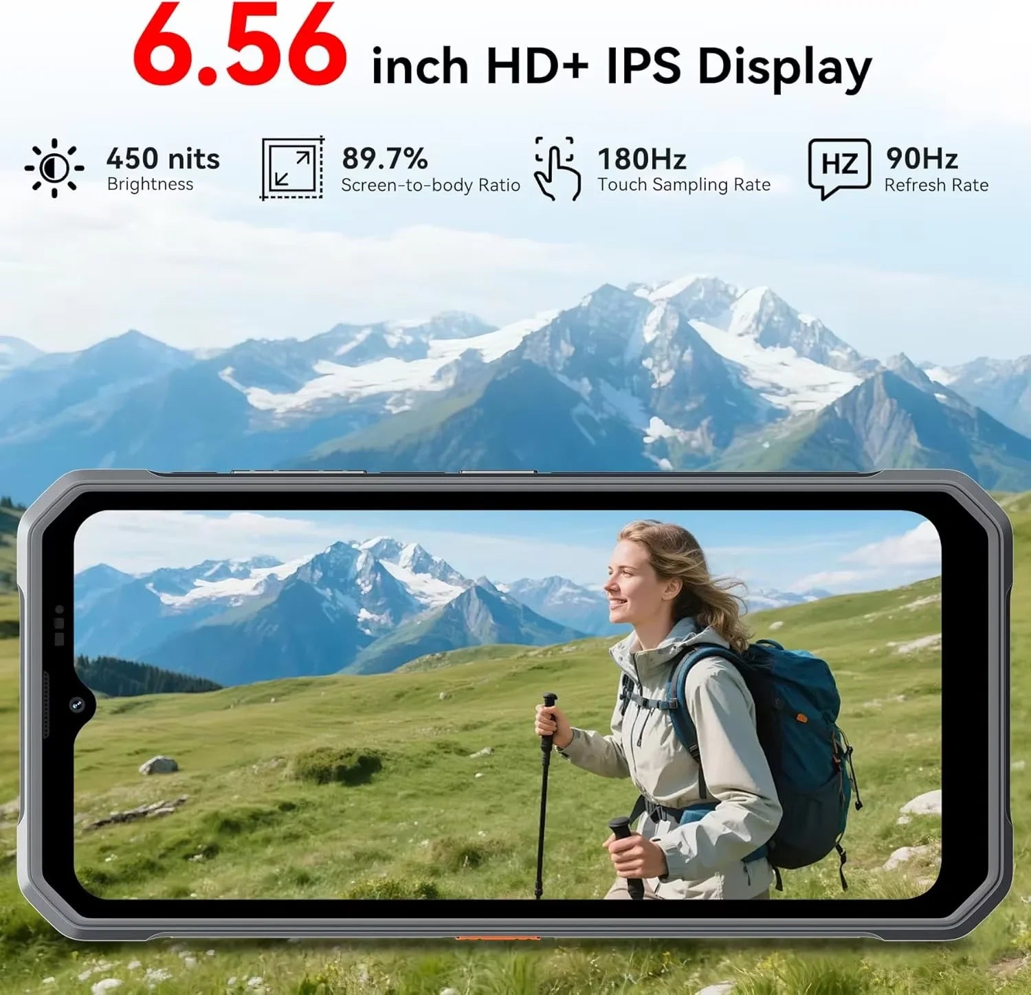 [Ship From UK]Blackview [FORT 2] 24GB(8+16) RAM 256GB ROM Android 15 Smartphone 5000mAh Cellphones 6.56'' HD+ NFC Mobile Phone