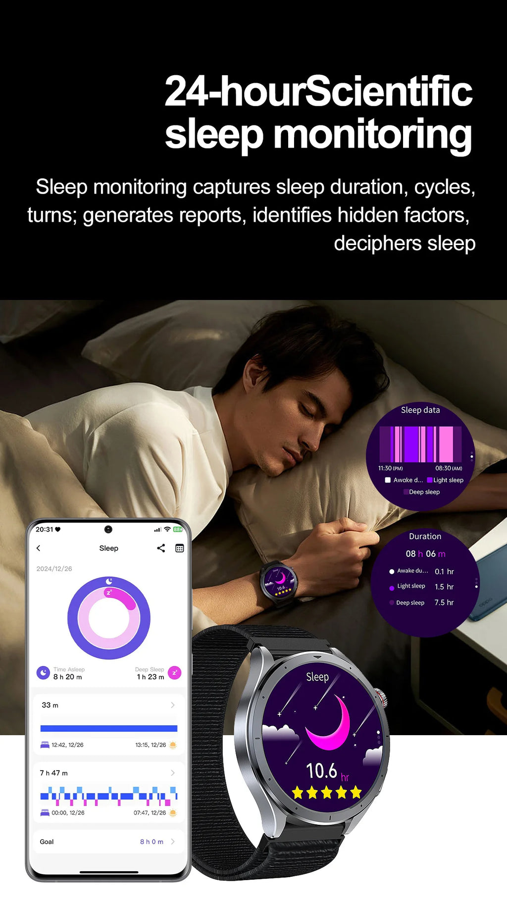 2026 New Body Fat Analysis Health Smart Watch ECG+PPG Uric Acid Blood Pressure Blood Oxygen Clock Call Smart Watch For Men Women