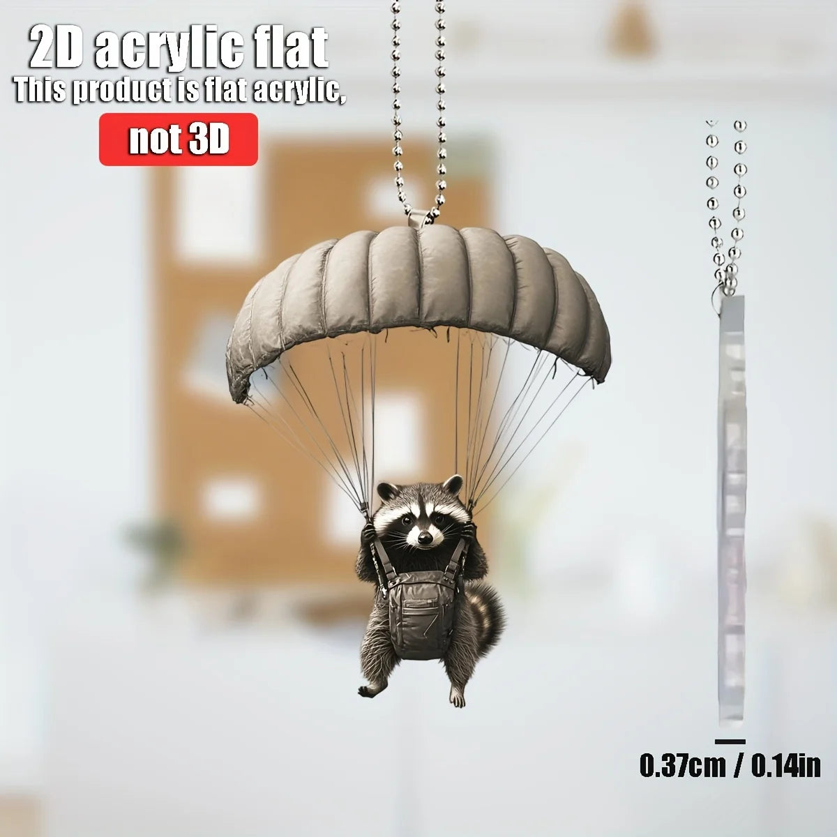 2D Plane Parachute Kangaroo Pendant Used for Car Hanging Decoration Fun Decoration Home Decoration Backpack Accessories keychain