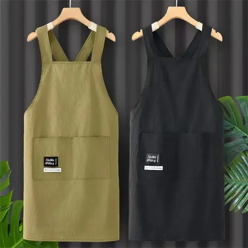 Multi-Purpose Unisex Breathable Waterproof Kitchen Apron Adjustable Strap Oil Resistant Bib for Cooking Cleaning Restaurant Work