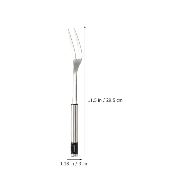 1pc U Shape Stainless Steel Meat Fork BBQ Fork Outdoor Roasting Fork Large Serving Fork Grill Skewers Roasting Sticks Barbecue