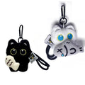 2Pcs Cool Plush Black Cat Doll Toy Keychain Bag Pendant Charms Car Keyring Accessories for Women Couples Kawaii Gift