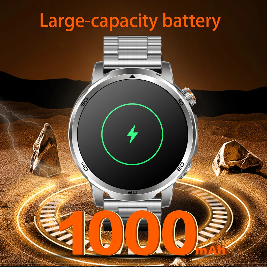 2026 Military T-Rex 3 Smart Watch Fitness Clock Men 466*466 AMOLED Screen 1000mAh Battery Flashlight Call Waterproof Smartwatchs