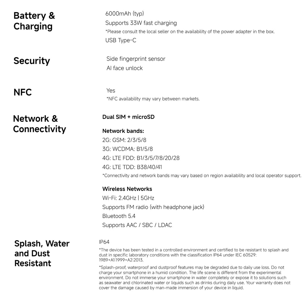 Xiaomi Redmi 15C 4G 4+128GB 6.9“ 120Hz Display 50MP Camera MediaTek Helio G81-Ultra Processor 6000mAh 33W Side fingerprint NFC