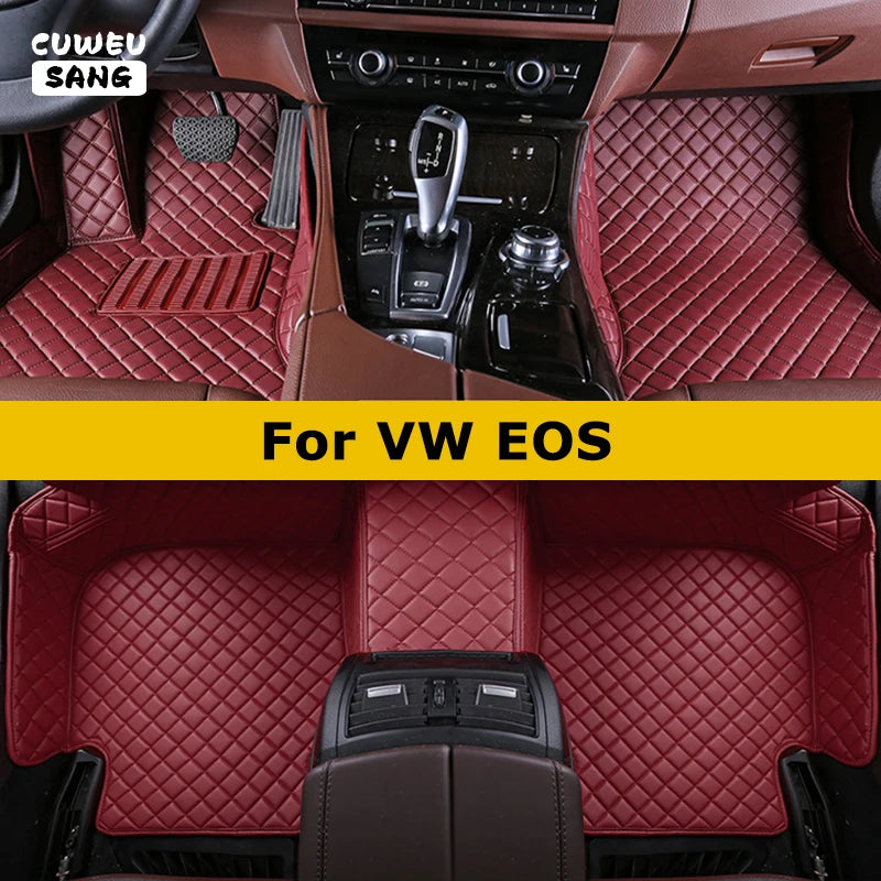 CUWEUSANG Custom Car Floor Mats For VW EOS 2005-2016 Auto Carpets Foot Coche Accessorie