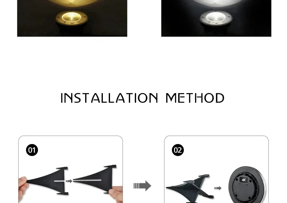 8pcs 8/20LED Solar Thermal Lights Garden Decor Ground Plug-in  Waterproof Street Solar Charging Underground Deck Spotlights