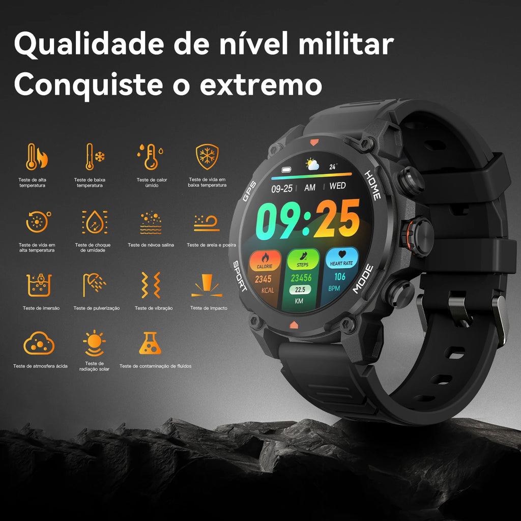 AURAFIT Reloj Hombre GPS SmartWatch 1.43 HD AMOLED GPS Integrated Telephone Llamades Deportes Smartwatch for hombres