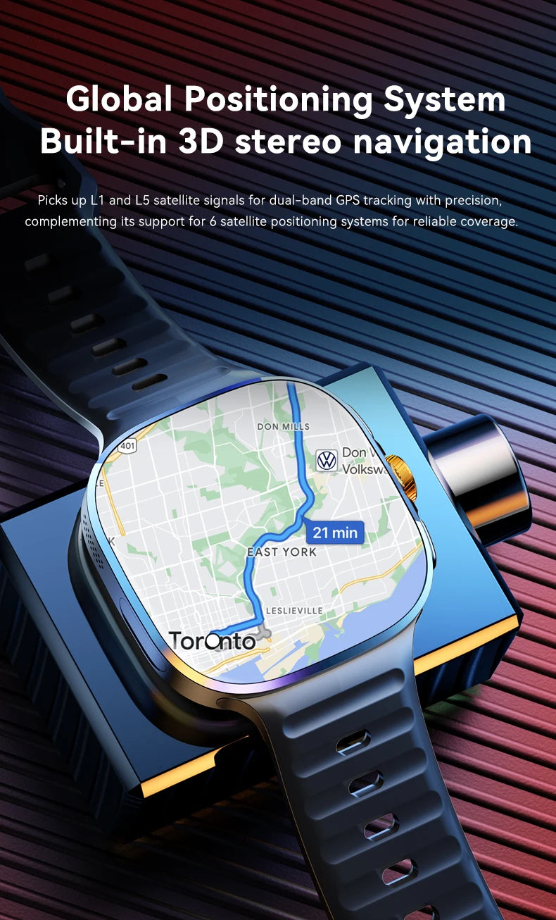 M99 Smart Watch Men's Watch SIM card 4G Android Google Play 2.4 inches 480*480  Amoled 32gG Memory GPS WIFI SmartWatches