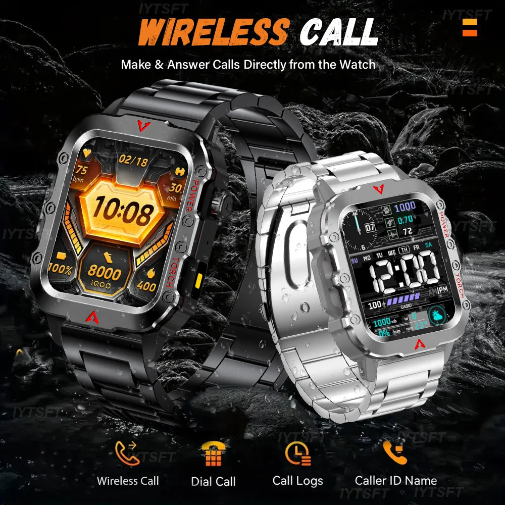 G.L Wear 2025 New Sports Smart Watch Bluetooth Talk LED Flashlight Multi-function Outdoor Sports Smart Watch for Men Women