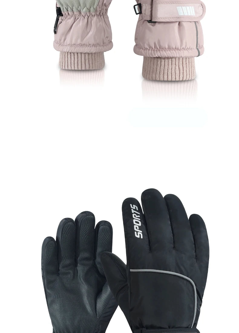 Men's AND WOMEN'S Professional Winter Warm Skiing Gloves, Warm Snow Gloves, Waterproof Motorcycle Gloves, Smile 506 Touch Screen