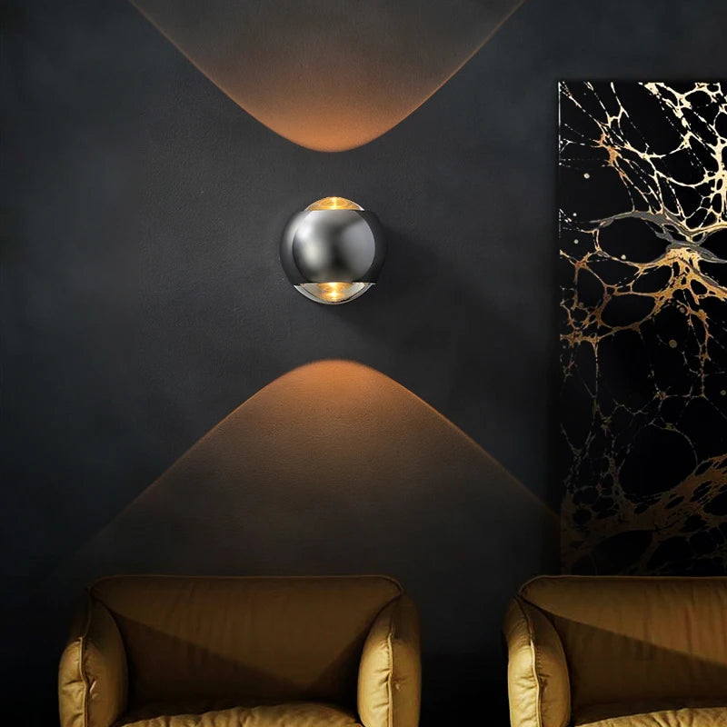 Minimalist Hallway Decor Background Wall Lamps Bedroom Bedside Wall Lights Washing Wall Sconce Up and Down Luminescence Lights