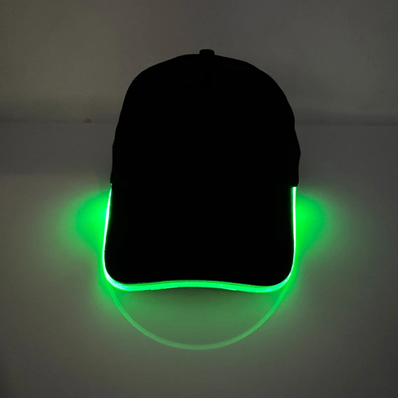 LED Light up Baseball Hat Flashing Glow Rave Party Cap luminous hat for Women Men Hip-hop Club Purim festival parade Supplies