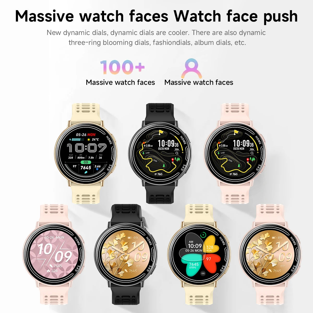 2025 Exquisite GPS Smart Watch Wireless BT Call Answer IP68 Waterproof Outdoor Sports Record Heart Rate Monitor for Men Women