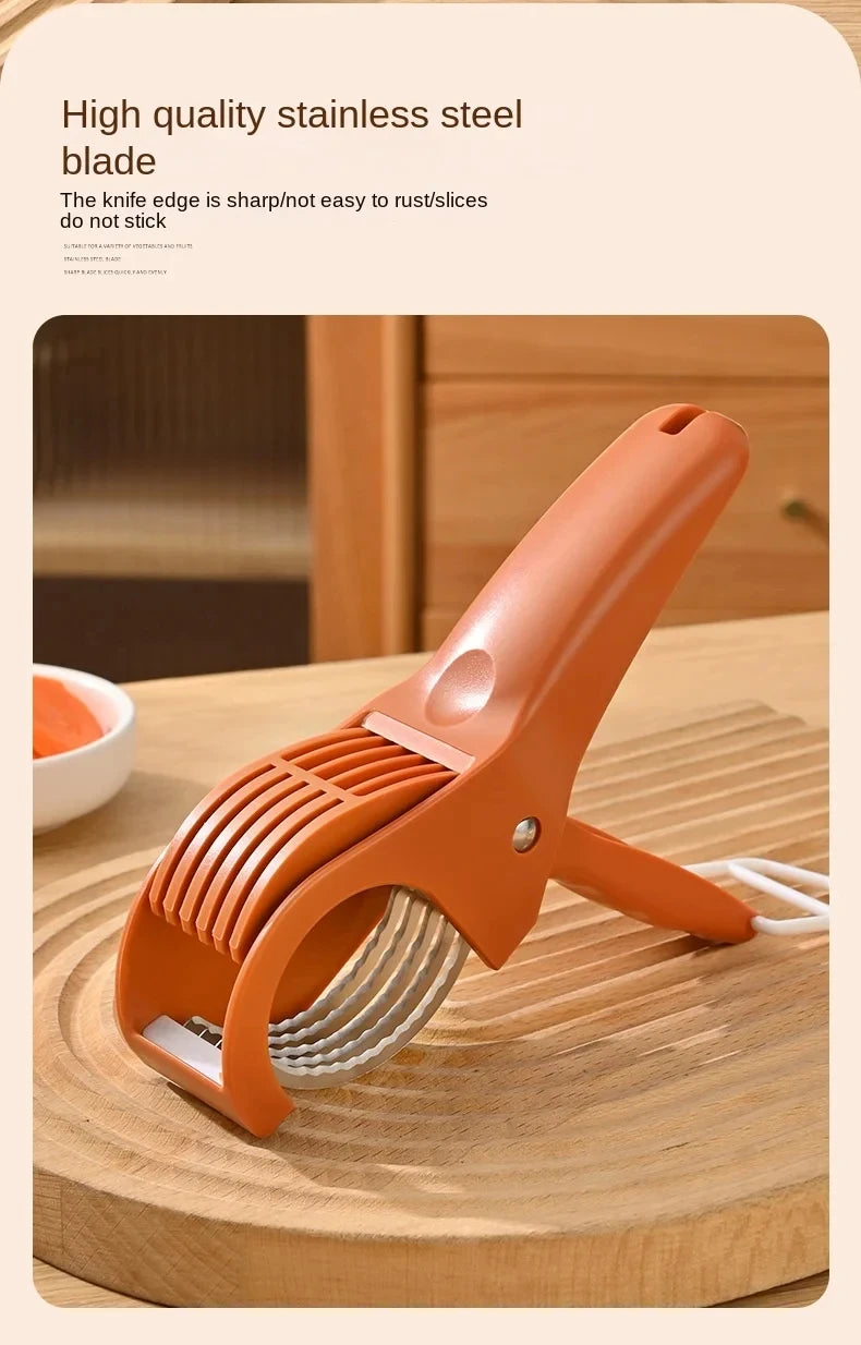 1Pc Kitchen Tools Stainless Steel Vegetable and Fruit Slicer Multi Functional Salad Slicer Kitchen Accessories