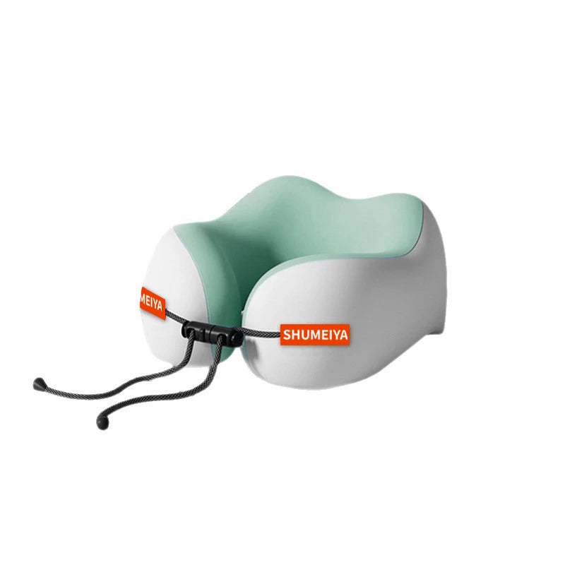 1Pc/Set Travel Memory Cotton U-shaped Pillow - Soft Washable Portable Neck Support for Airplane Spine Care & Travel Rest