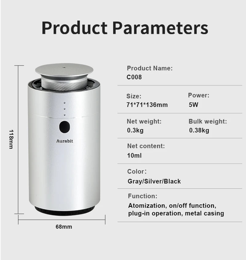 Professional Essential Oil Aroma Diffuser Smart Timer Quiet Fast Deodorization AI Auto Sensing 80m³ Coverage for Home Car