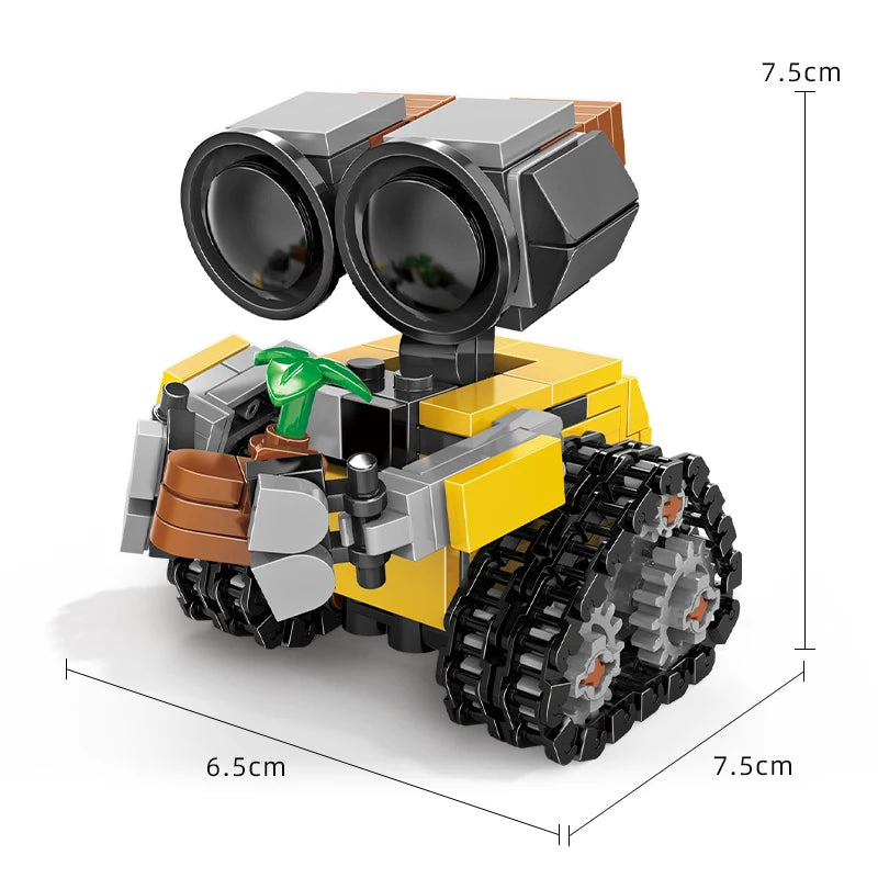Classic Movie 200+pcs Mini Robot Wall-e MOC Building Blocks Model DIY Bricks Kits Creative Toys for Kids Children Adult Gifts
