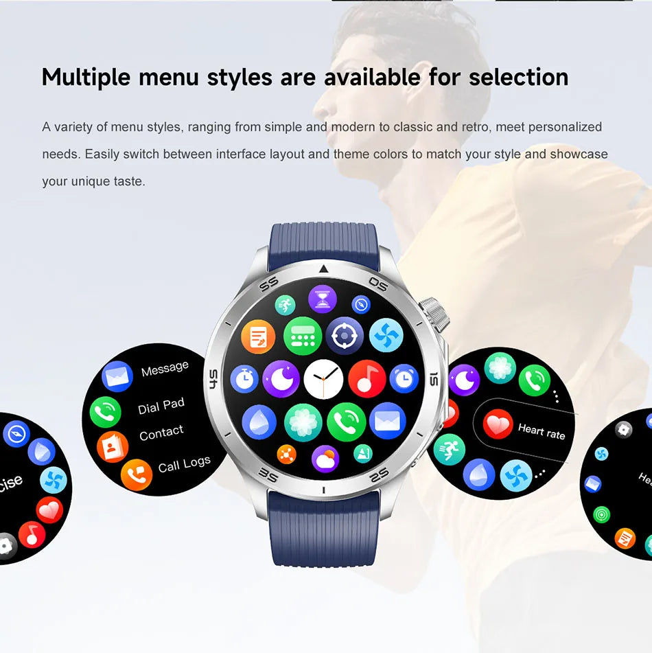 OPPO New X2 Bluetooth Call Smart Watch AMOLED HD Screen GPS Outdoor Sports Fitness Watch Health Monitoring Smartwatch Android