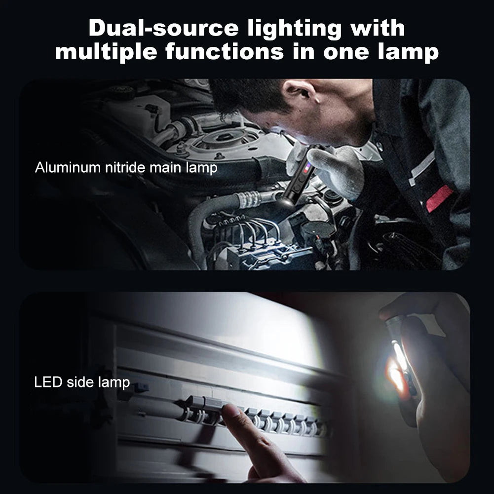 Taclite Mini Flashlight - The Ultimate Everyday Micro Tool Emergency Rechargeable LED Magnetic Tactical Flashlight with Hat Clip