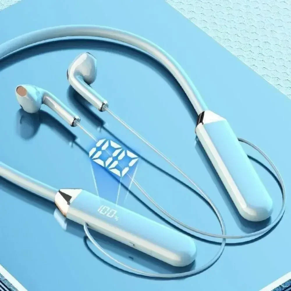 Waterproof Bluetooth Earphone Bluetooth Aluminum Alloy Wireless Headphones With Microphone Bilateral Stereo Neckband Headphones