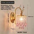 Crystal Wall Lamp - LED American Retro Bedroom Staircase Living Room And Background Wall Light Charging Function Without Wiring