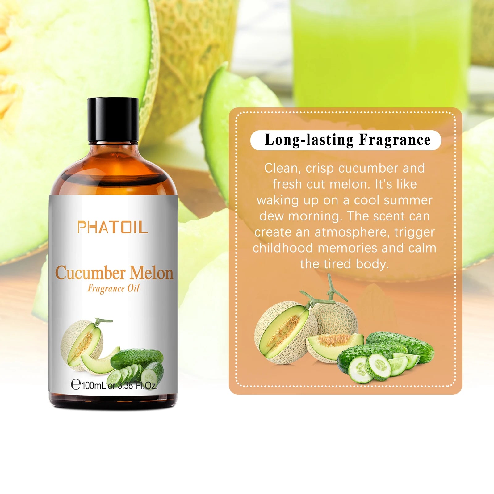 PHATOIL 100ml Fragrance Oils for Aromatherapy & Diffuser Strawberry Cherry Coconut & Vanilla Fragrance Oils For Candle Making