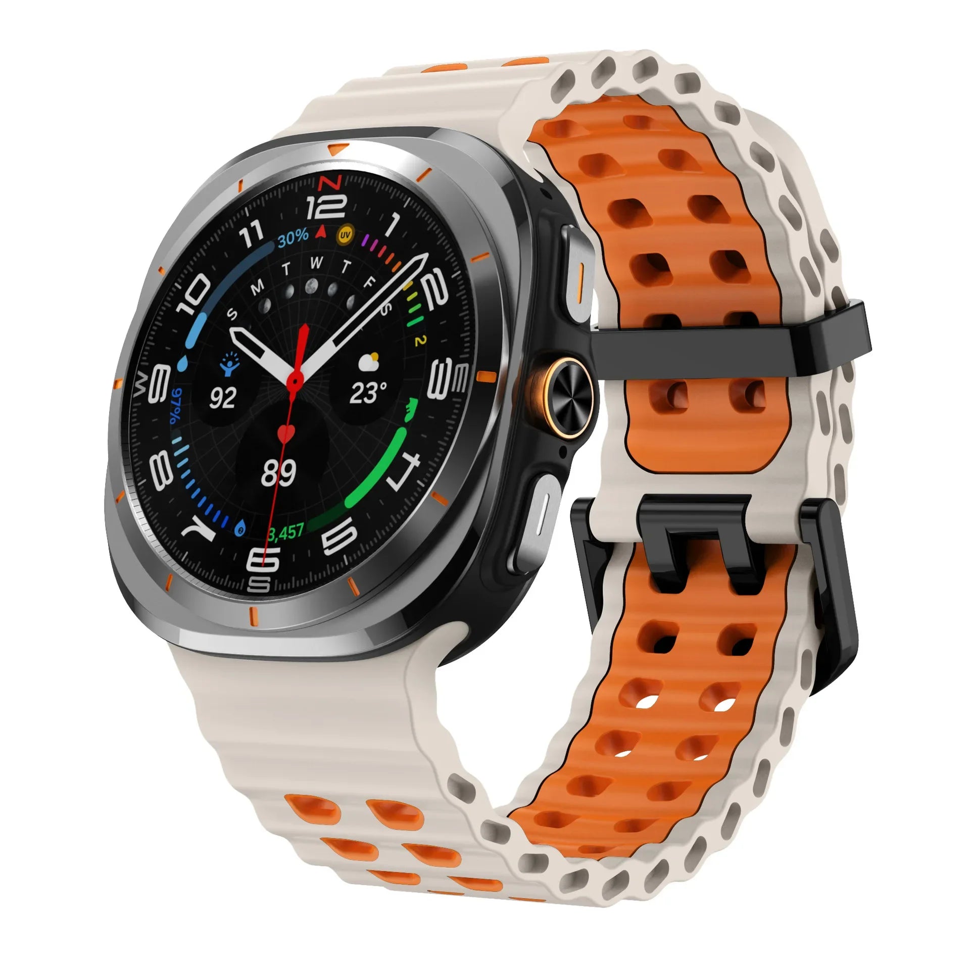 Ocean Silicone Strap for Samsung Galaxy Watch Ultra 47mm Sports Breathable Bracelet Wristband For Galaxy Watch Ultra 47mm Correa
