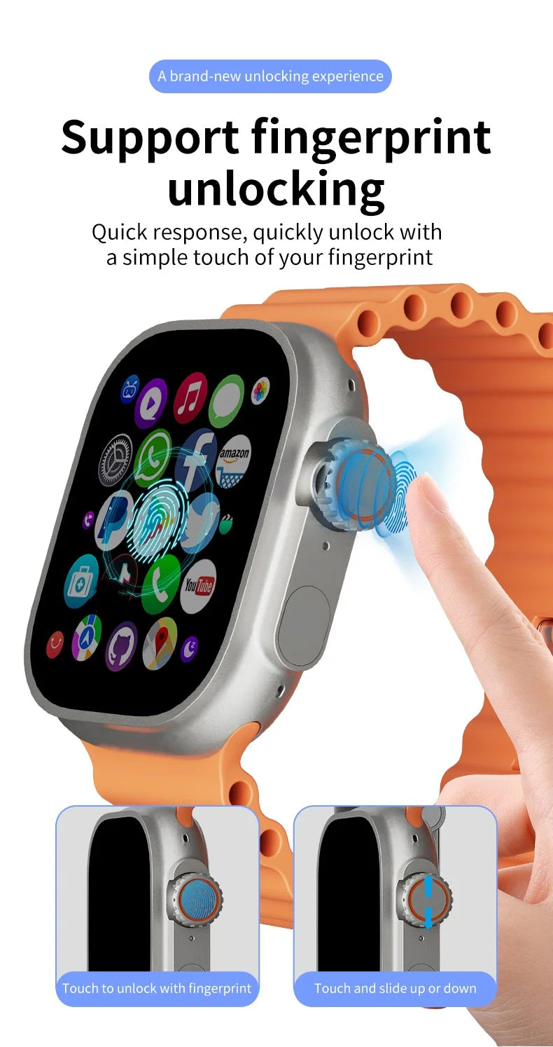 DW100 Pro+ 5G Android Smartwatch Touch ID Smart Watch With Rotary Camera 2.29inch Amoled Screen GPS WIFI NFC Google Play Store