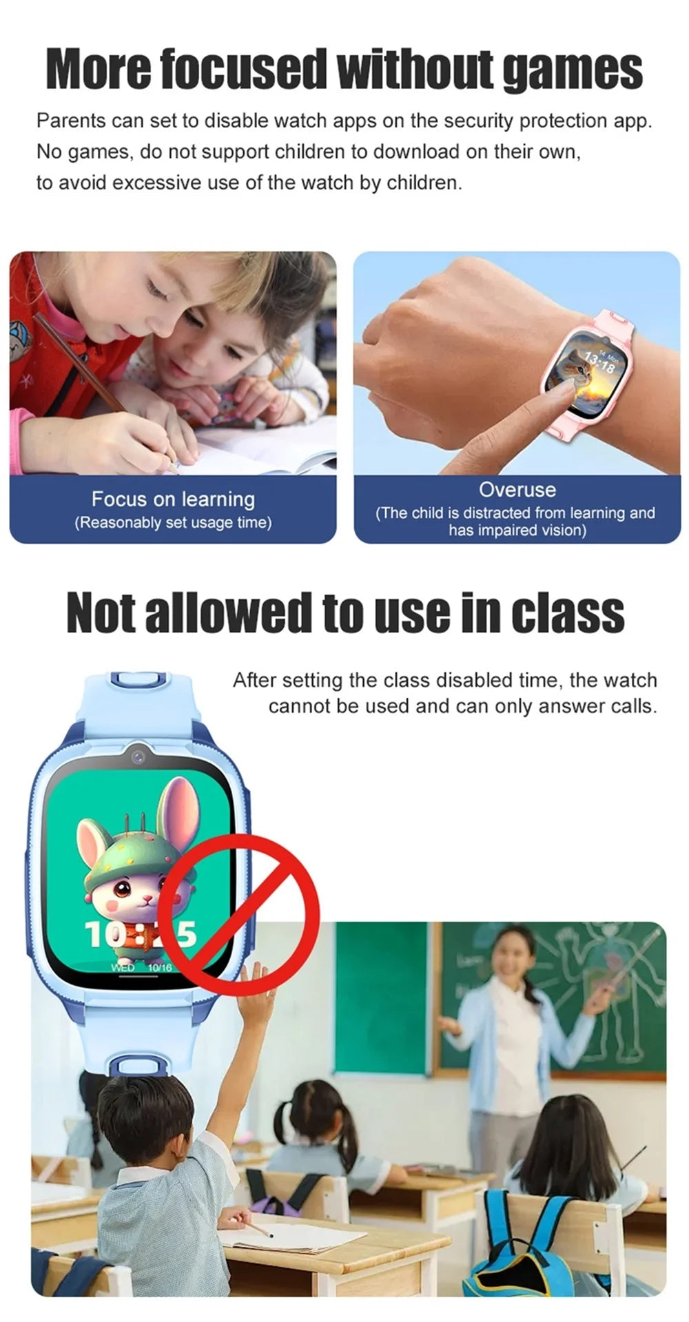 696 Kids Smartwatch 4G Network Video Call LBS WIFl Positioning Voice Calls Waterproof Children Smart Watch Calculator Student