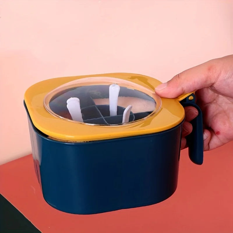 A 4-In-1 Large Capacity Seasoning Box with a Lid And Spoons Comes with Four Spoons for in The Home Kitchen for Salt Containers