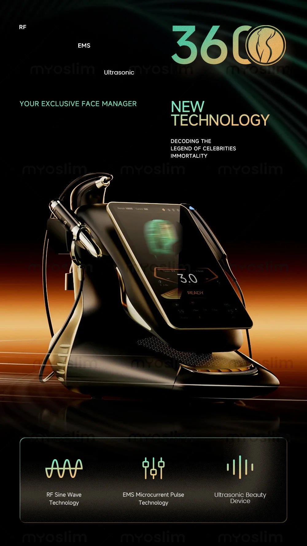 Portable 25D 360 Max Rf Lift Facial Lift Body Lift Skin Firming Anti-aging Skin Rejuvenation Firming Machine Salon.