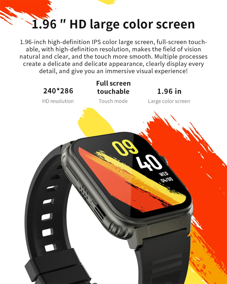 LIGE 600mAh high-Capacity Smart Watch Ultra Watch Men Bluetooth Call TWS Local Music Smartwatch Sport IP68 Waterproof Watches
