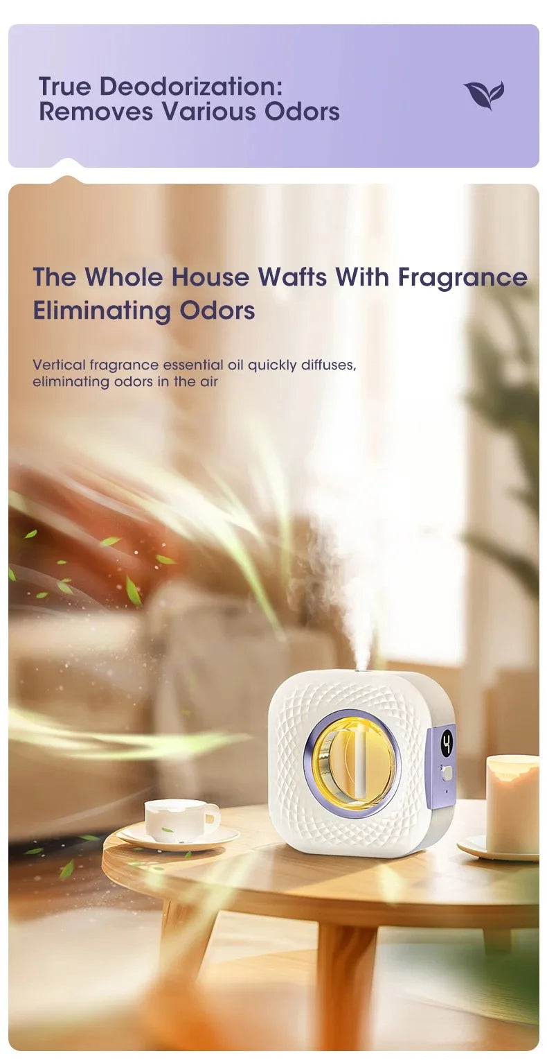 Automatic Aromatherapy Machine Portable Fragrance Sprayer Essential Oil Diffuser Bathroom Air Deodorization Hilton Lavender Oil