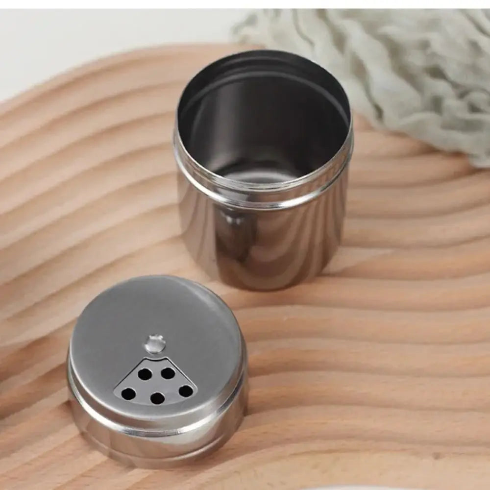 Multi-purpose Stainless Steel Seasoning Jar Salt Sugar Bottle Rotating Cover Spice Pepper Shaker Spice Jar Kitchen Gadgets
