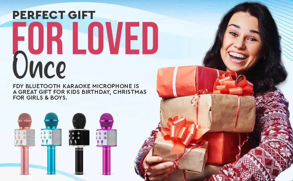 Karaoke Microphone for Kids & Adults  , Echo Effect, Built-in Speaker Portable Karaoke Player for Party Travel Gifts